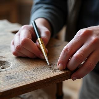 Icon representing antique restoration.